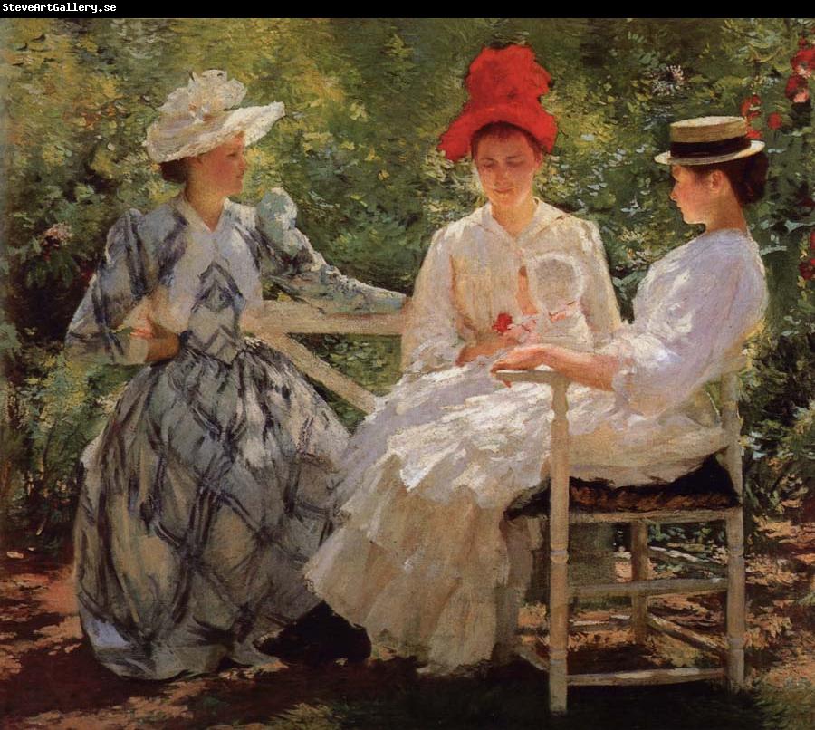 Edmund Charles Tarbell In a Garden